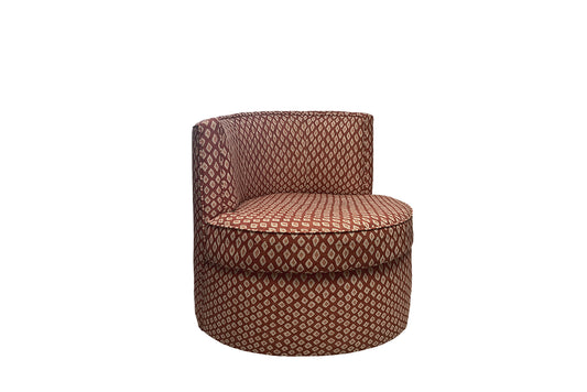 David Seyfried Albion chair in Stroheim Muscoco Terracotta fabric. Showroom clearance