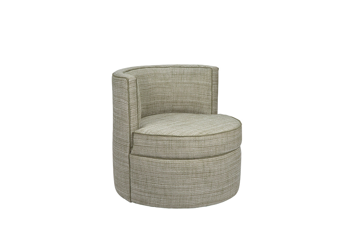 David Seyfried Albion Chair in Zinc Austell Olive fabric. Showroom Clearance