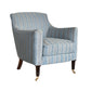 David Seyfried Cadogan chair (Turned Leg) in Jane Churchill Holt Indigo fabric. Showroom clearance