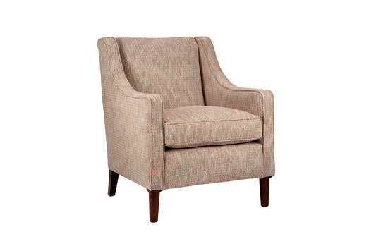 David Seyfried Chadwick Chair in Clarke & Clarke Avani Teal Spice fabric. Showroom Clearance.