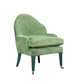 David Seyfried Editor's Chair (Grand) in Jane Churchill Darwin Green fabric with Little Green Goblin painted legs.