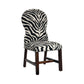 David Seyfried Eldon Dining Chair in Clarence House Boucle Zebra Noir fabric. Showroom Clearance