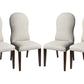 David Seyfried Eldon Dining Chairs in Stone Linen fabric. Showroom clearance