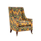 David Seyfried Georgian High Backed Chair in yellow pattern