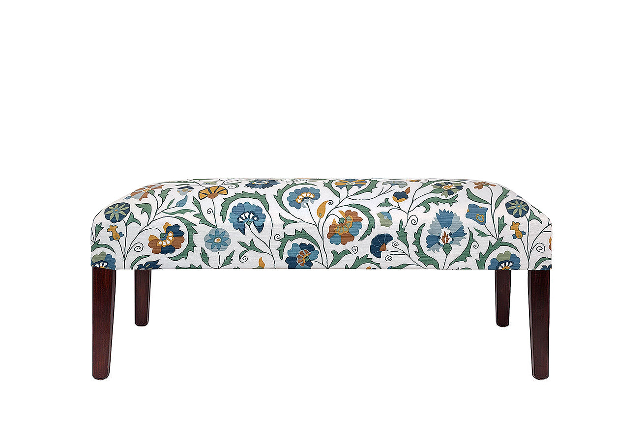 David Seyfried Georgian Style Stool in John Stefanidis Kokand Winter fabric. Showroom Clearance.