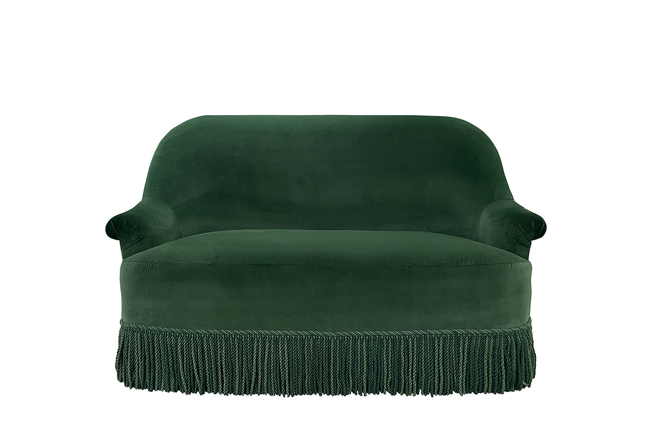 David Seyfried Grosvenor sofa in green fabric