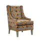 David Seyfried Pembroke Wing chair in Clarence House Poisson Tropico fabric. Showroom clearance