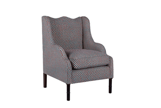 David Seyfried Ripple Chair in Fermoie Ruffle RUFF-003 fabric. Showroom clearance