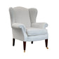 David Seyfried Wing Chair (Large) in Cream Calico fabric. Showroom clearance